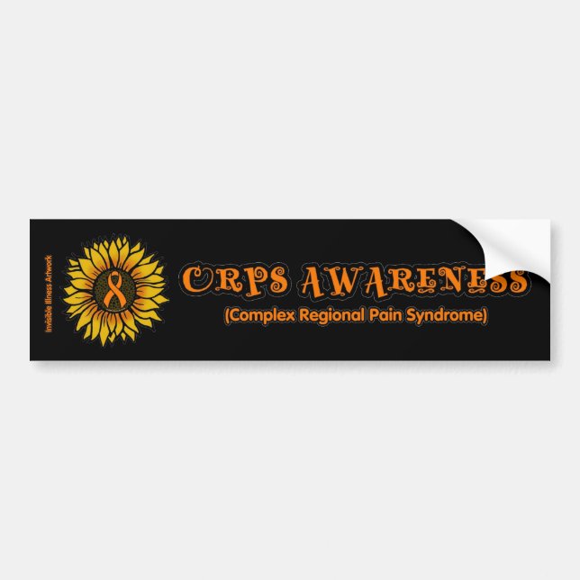 Pegatina Para Coche Girasol/Conciencia...CRPS (Frente)