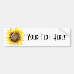 Pegatina Para Coche Girasol sonriente de Sunkissed
