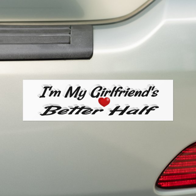 Pegatina Para Coche Girlfriend cita texto negro (en coche)