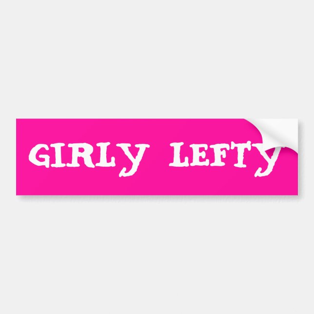 PEGATINA PARA COCHE GIRLY LEFTY (Frente)