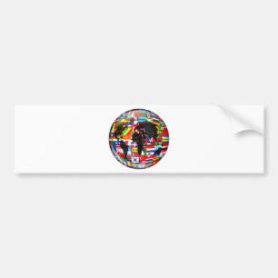 Pegatina Para Coche Globo de la bandera