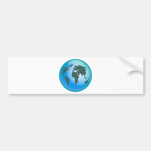 Pegatina Para Coche Globo del mundo (Frente)