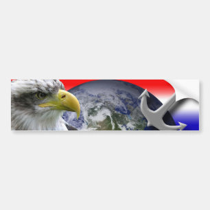 Pegatina Para Coche Globo y ancla interpretativos de Eagle