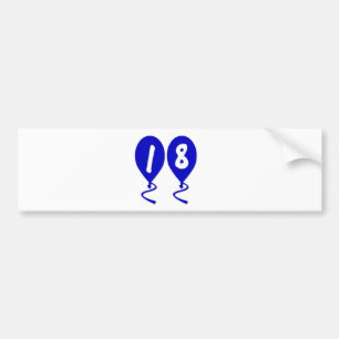 Pegatina Para Coche Globos de cumpleaños 18