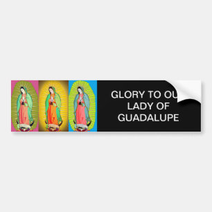 PEGATINA PARA COCHE GLORIA A NUESTRA SEÑORA DE GUADALUPE
