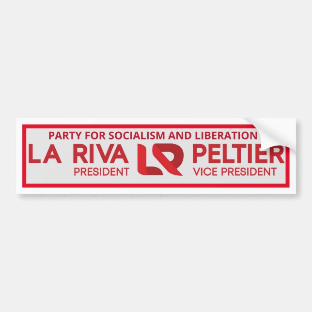 Pegatina Para Coche Gloria La Riva / Leonard Peltier 2020 (Frente)
