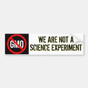 Pegatina Para Coche GMO - no somos un experimento de la ciencia