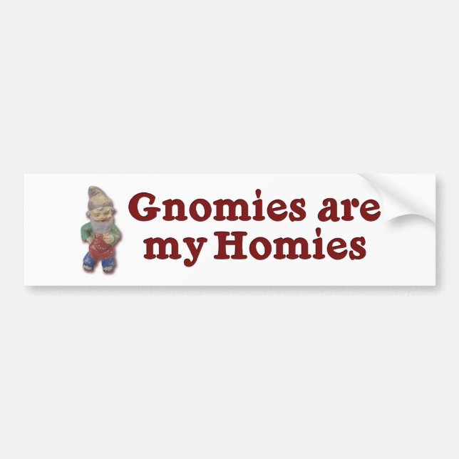 Pegatina Para Coche Gnomies es mi Homies (Frente)