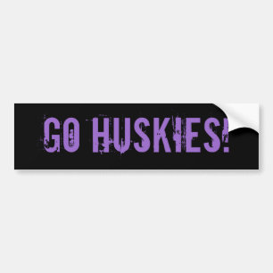 Pegatina Para Coche Go Huskies Bumper Sticker