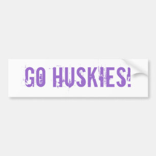 Pegatina Para Coche Go Huskies Bumper Sticker