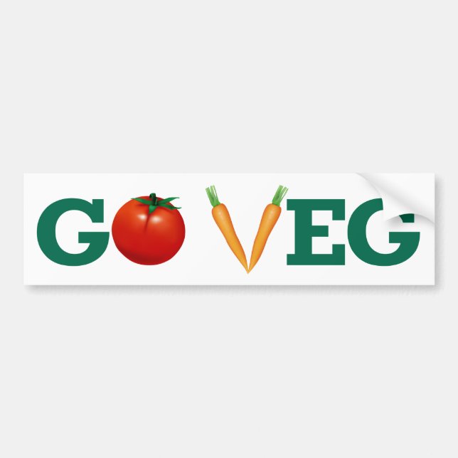 Pegatina Para Coche Go Veg (Frente)