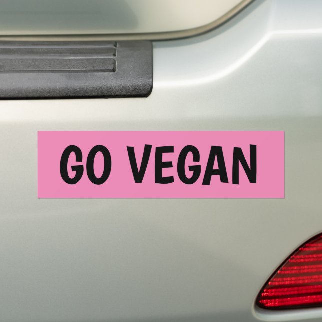 PEGATINA PARA COCHE GO VEGAN BUMPER STICKERS (en coche)