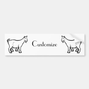 Pegatina Para Coche Goat Animal Thunder_Cove