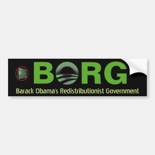 Pegatina Para Coche Gobierno del Redistributionist de BORG Barack