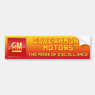 Pegatina Para Coche Gobierno Motor-Marx de la excelencia BumperSticker