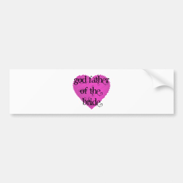 Pegatina Para Coche God Father of the Bride (Frente)