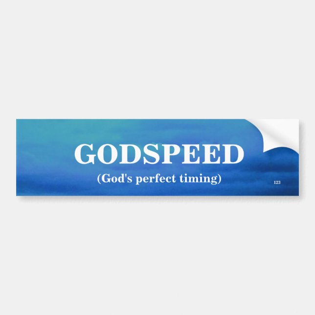 PEGATINA PARA COCHE GODSPEED BUMPER STICKER (Frente)