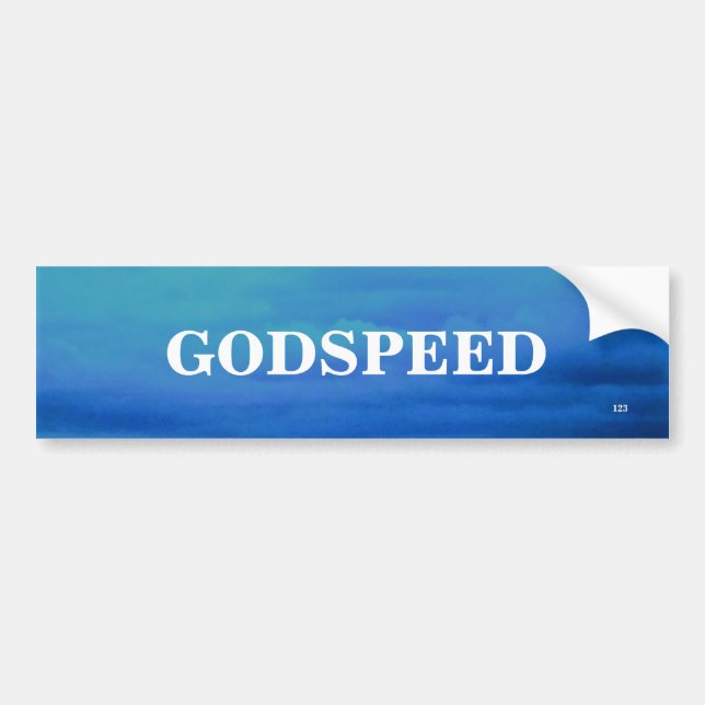 PEGATINA PARA COCHE GODSPEED BUMPER STICKER (Frente)
