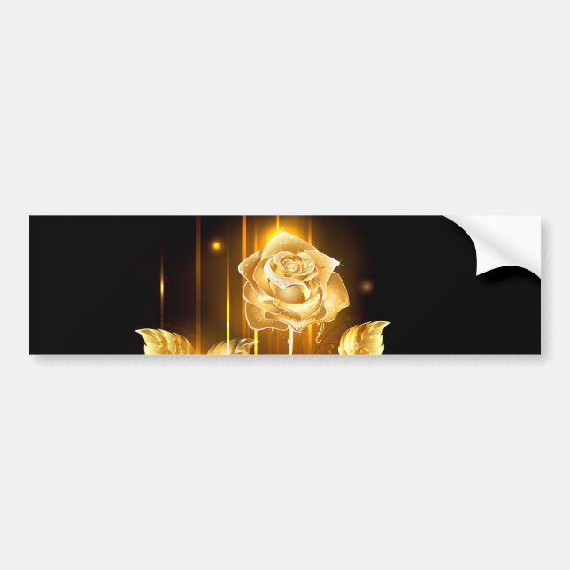 Pegatina Para Coche Golden rose ( gold rose ) (Frente)
