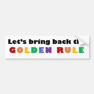 Pegatina Para Coche Golden Rule - bumper sticker