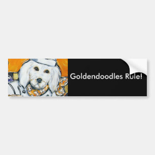 Pegatina Para Coche Goldendoodle