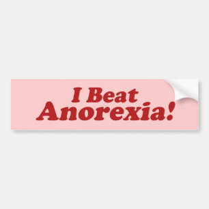 Pegatina Para Coche ¡Golpeé A Anorexia!