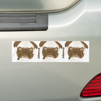 Pegatina Para Coche Goma grumpy personalizada con cigarro