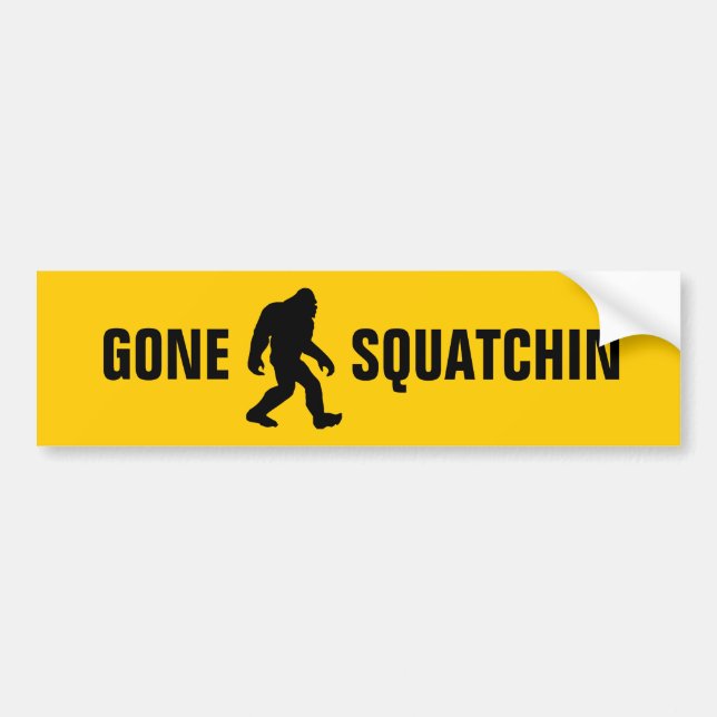 Pegatina Para Coche Gone Squatchin (Frente)