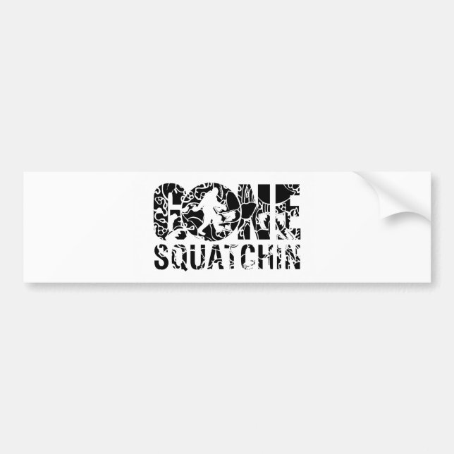 Pegatina Para Coche Gone Squatchin (Frente)