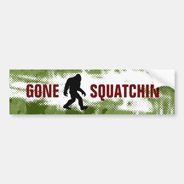 Pegatina Para Coche Gone Squatchin (Frente)