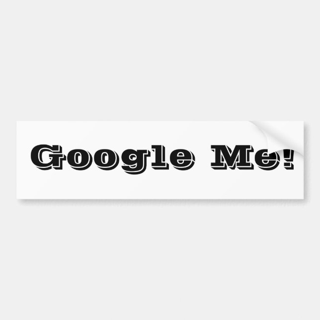 Pegatina Para Coche ¡Google yo! (Frente)