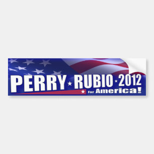 Pegatina Para Coche GOP 2012 de Rick Perry Marco Rubio