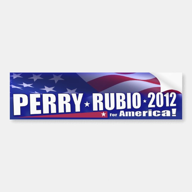 Pegatina Para Coche GOP 2012 de Rick Perry Marco Rubio (Frente)