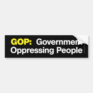 Pegatina Para Coche GOP:  Gente de opresión del gobierno