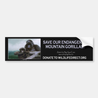 Pegatina Para Coche Gorilas de montaña Apoyo a la vida silvestre Pegat