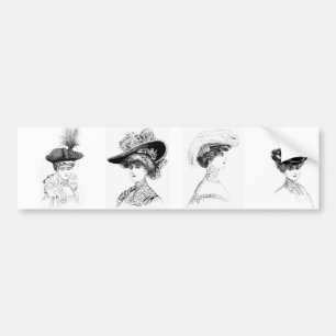 Pegatina Para Coche Gorra de Damas