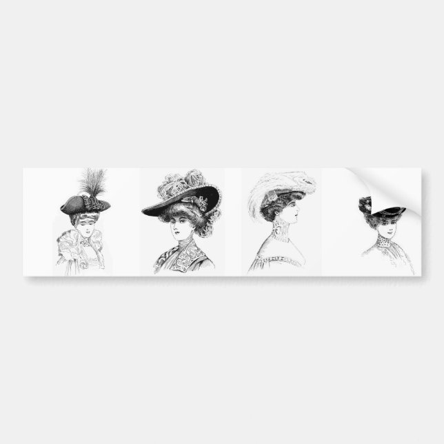 Pegatina Para Coche Gorra de Damas (Frente)