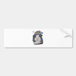 PEGATINA PARA COCHE GORRA DEL CONEJILLO DE INDIAS SHERPA