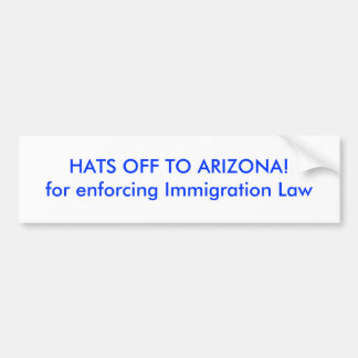 Pegatina Para Coche ¡GORRAS APAGADO A ARIZONA! para hacer cumplir ley