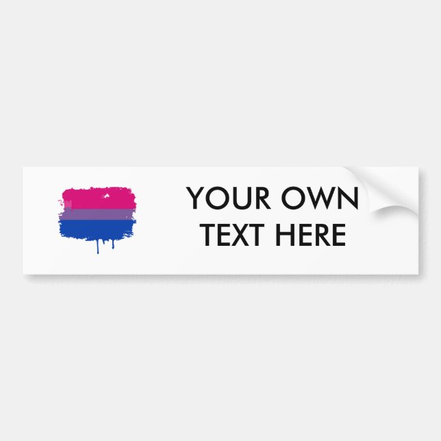 PEGATINA PARA COCHE GOTEO BISEXUAL DE LA BANDERA (Frente)