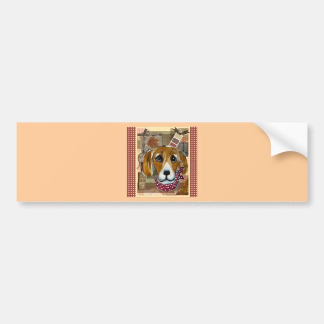PEGATINA PARA COCHE GRACIAS A BEAGLE (Frente)