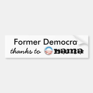 Pegatina Para Coche Gracias anteriores de Demócrata a Obama