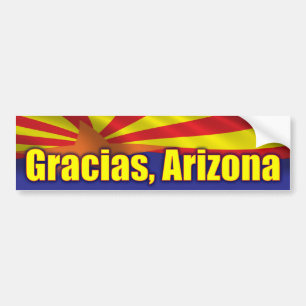 Pegatina Para Coche Gracias, Arizona - ayuda Arizona