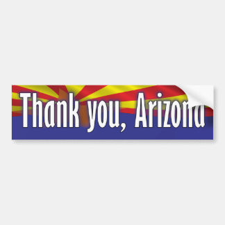Pegatina Para Coche Gracias Arizona - ayuda Arizona
