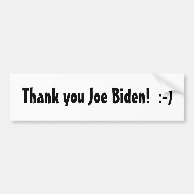 Pegatina Para Coche ¡Gracias Joe Biden! (Frente)