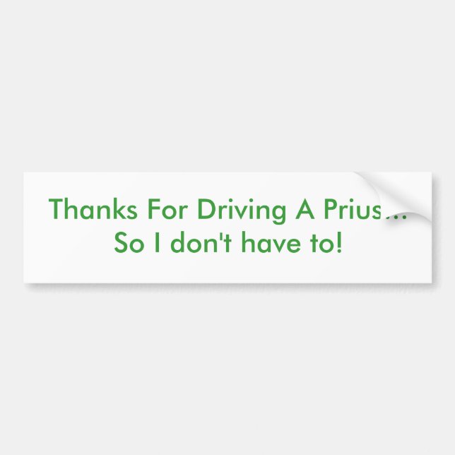 Pegatina Para Coche Gracias por conducir un Prius (Frente)