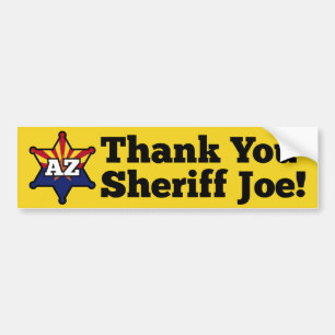 Pegatina Para Coche ¡Gracias sheriff Joe!