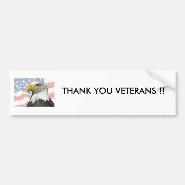PEGATINA PARA COCHE GRACIAS VETERANOS (Frente)