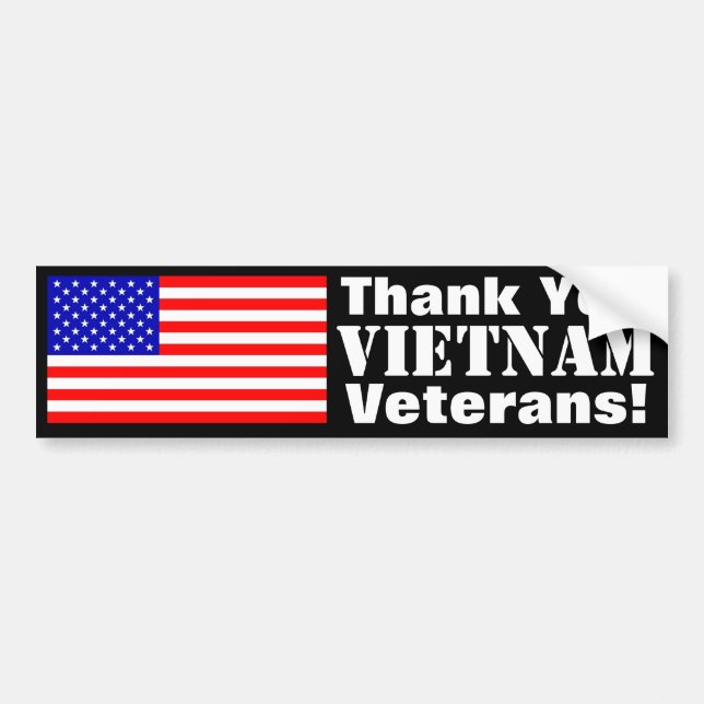 Pegatina Para Coche ¡Gracias, veteranos de Vietnam! (Frente)