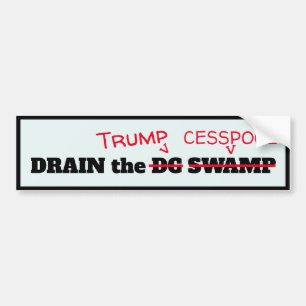 Pegatina Para Coche "Gracioso "Drain the Trump Cesspool"